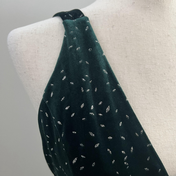 Xtraordinary Dress Juniors 15 Emerald Green Velvet Whimsigoth Fairycore Vamp - Picture 6 of 12